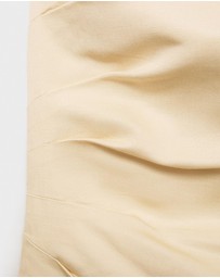 M.N.G - Strapless Linen Blend Top