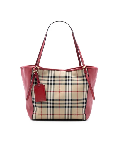 Pre-Loved by Azura Reborn - Pre-Loved Small Haymarket Check Canvas and Leather Canterbury Tote