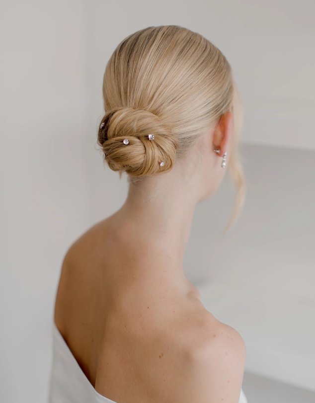 The White Collection - Aria - 8mm Crystal Bridal Hair Pin Trio