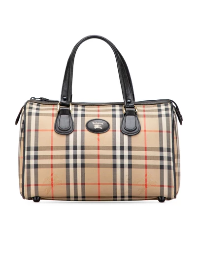 Pre-Loved by Azura Reborn - Pre-Loved Haymarket Check Canvas Boston Bag