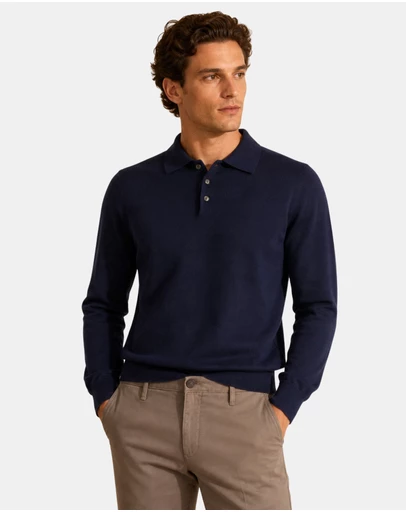 Henry Bucks - Henry Sartorial Merino Wool Button Front Knit