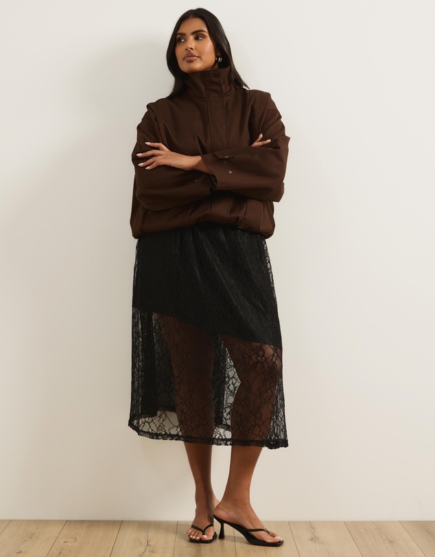 Atmos&Here Curvy - Matilda Lace Midi Skirt