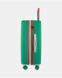 GAP - GAP Stripe Medium Hard Shell with Mini Beauty Case Set + Leather Tag