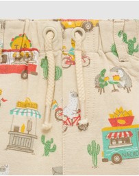 Purebaby - Pull on Printed Short -Kids-Babies