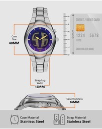 Fossil - Archival Big Tic Silver Tone Analogue-Digital Watch