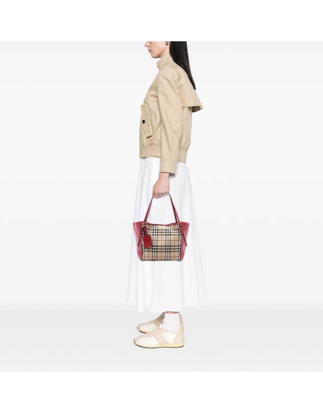 Pre-Loved by Azura Reborn - Pre-Loved Small Haymarket Check Canvas and Leather Canterbury Tote