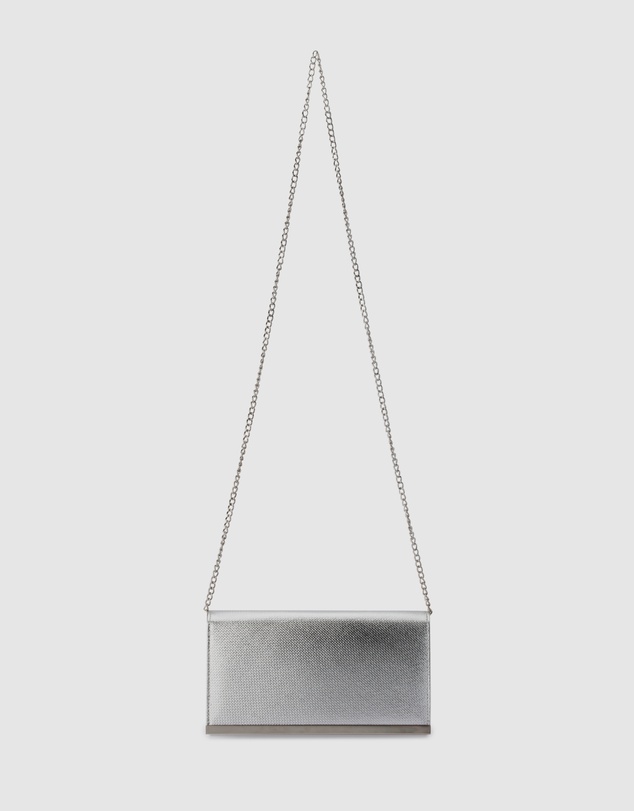 Olga Berg - Maddie Metallic Embossed Foldover Clutch