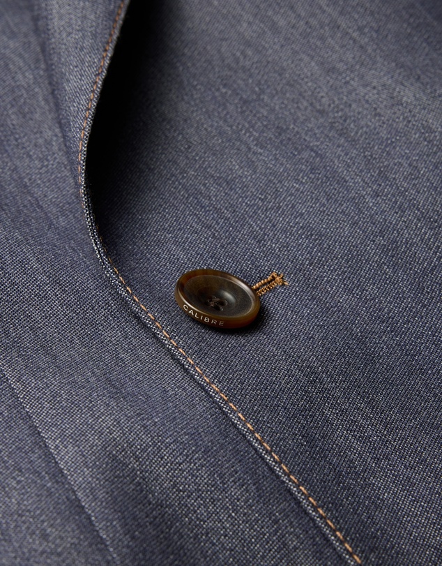 Calibre - Wool Denim Double-Breasted Suit Jacket Navy