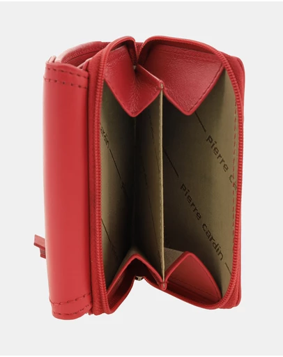 Pierre Cardin - Pierre Cardin Ladies Leather Tri-Fold Tab Wallet