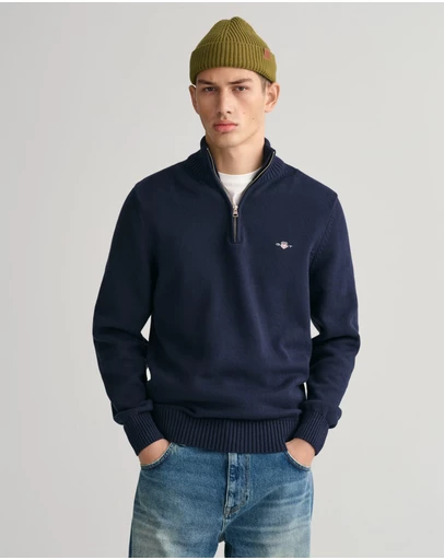Gant - Casual Cotton Half-Zip Knit