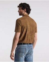 Calibre - Performance Cuban Collar Shirt Tan