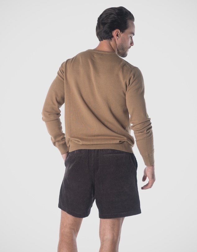 Coast Clothing - V-Neck Cotton Jumper - Natural