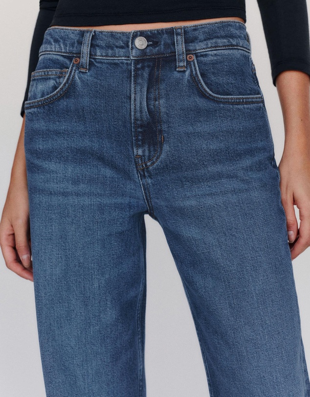 Reformation - Miles Stretch Mid Rise Straight Leg Jeans