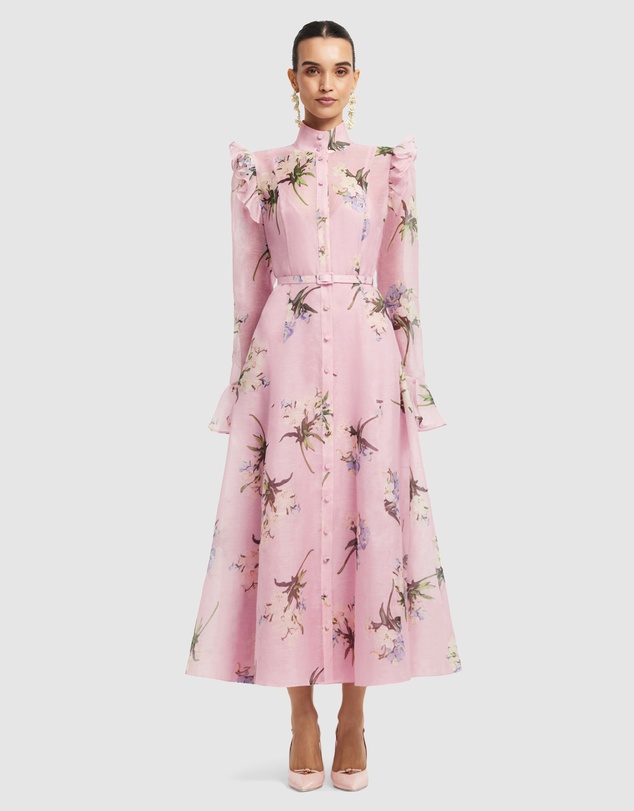 LEO LIN - Katrina Butterfly Sleeve Midi Dress