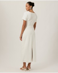 Tussah - Cindy Crepe Tuck Midi Dress