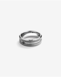 Michael Hill - 8mm Black Diamond Wedding Band in Tungsten