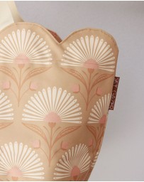 Sky Gazer - Scalloped Edge Beach Bag- Rosebud Tan