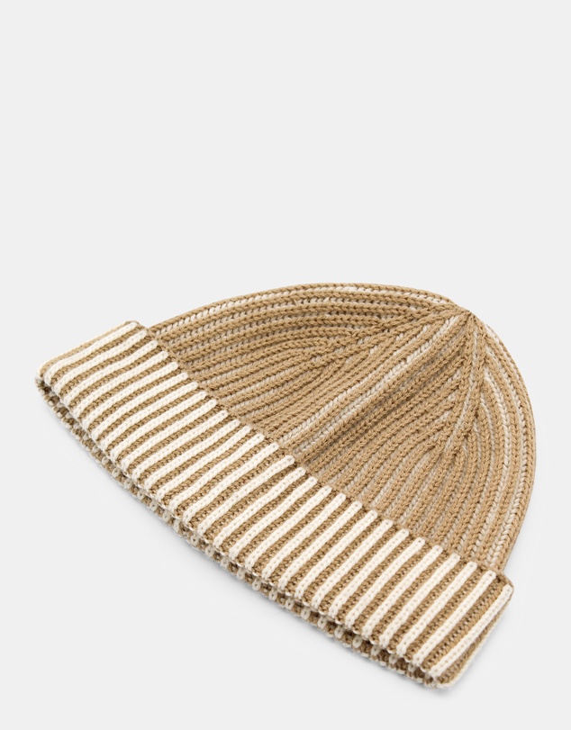 Morgan & Taylor - Sarina Ribbed Knit Beanie in Beige