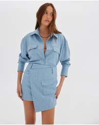 Toast Society - Denim Look Wrap Skirt