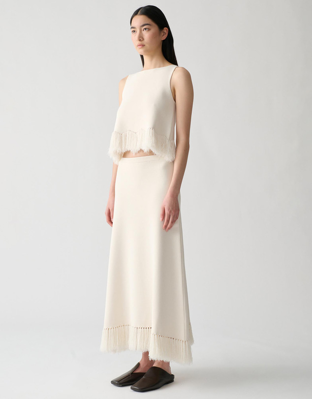 Clea - Fleur Fringe Knit Top