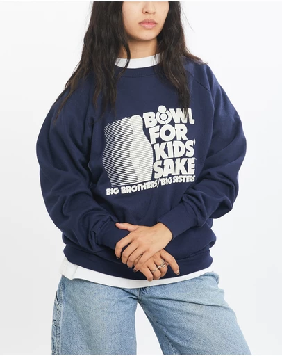 Vintage by The Real Deal - Pre Loved - Vintage 80s 'Bowl For Kids Sake' Sweatshirt