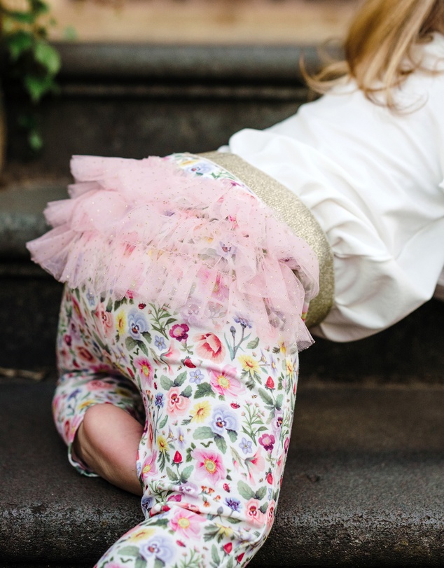Fleur Harris - 'Enchanted Flowers' Fabulous Frilled Legging in Cloud