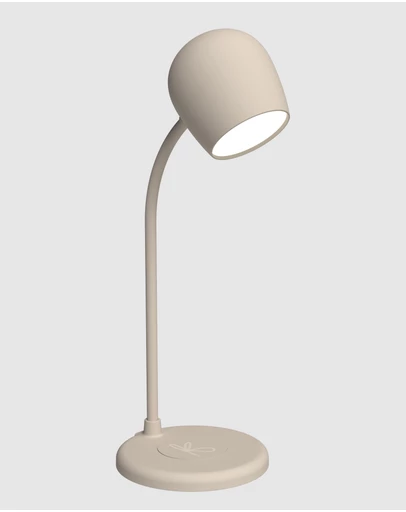 Kreafunk - Kreafunk Ellie Lamp W/ Qi Charger And Bluetooth Speaker - Ivory Sand