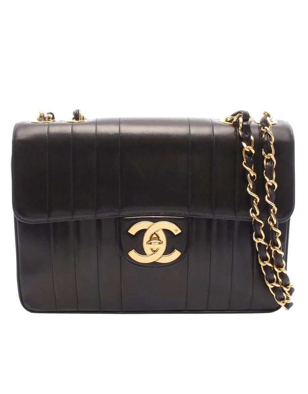 Pre-Loved by Azura Reborn - Pre-Loved CC Vertical Quilt Lambskin Mademoiselle Chain Flap