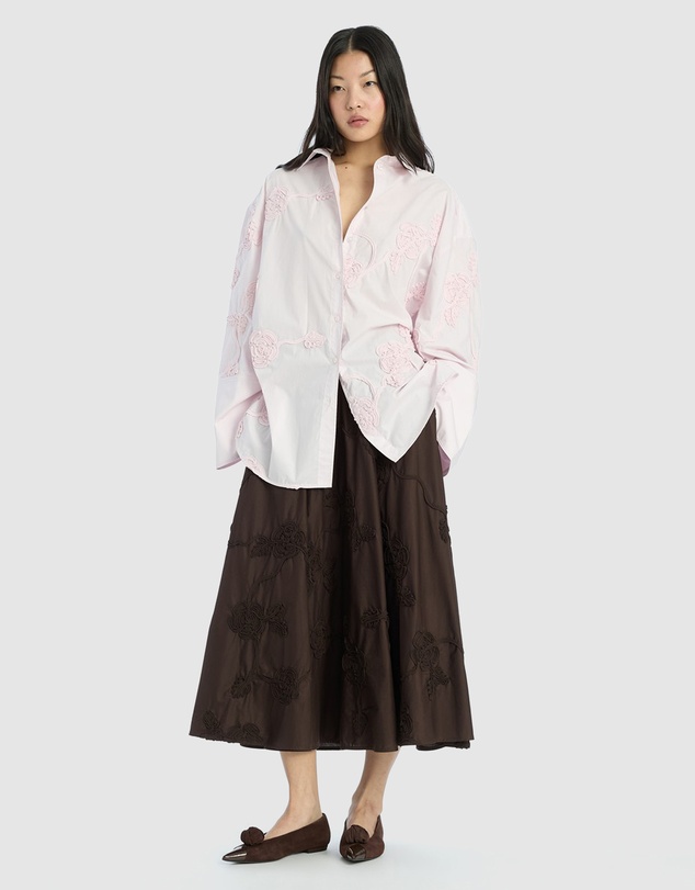 ROTATE - Flower Oversized Shirt