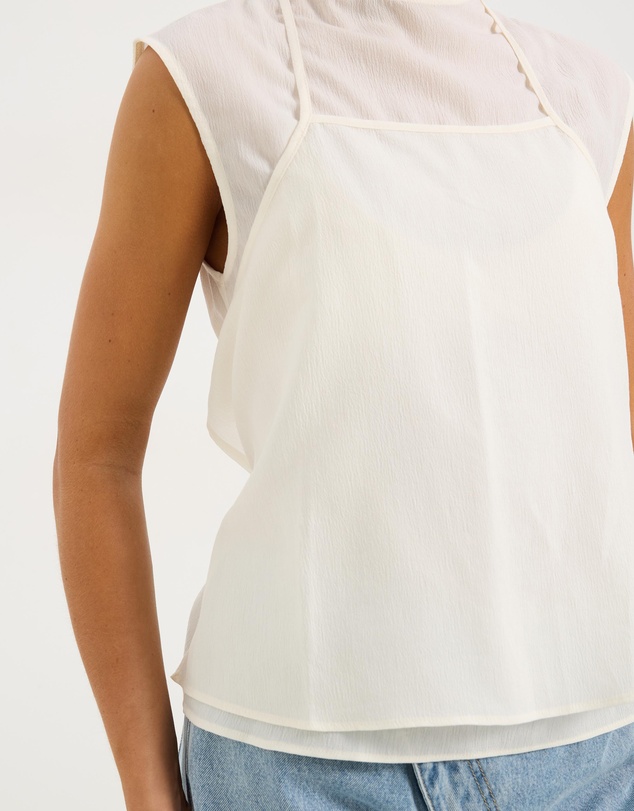 Calli - Mandy Double Layer Cap Sleeve Top