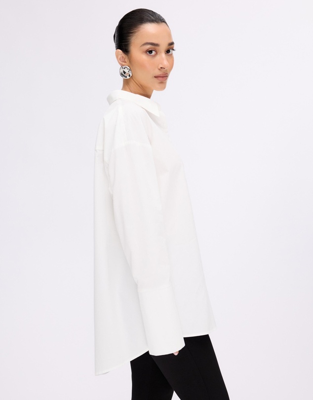 Revibe - Repaired Minima Esenciales Raine Cotton Shirt With Wide Cuffs - AU 10