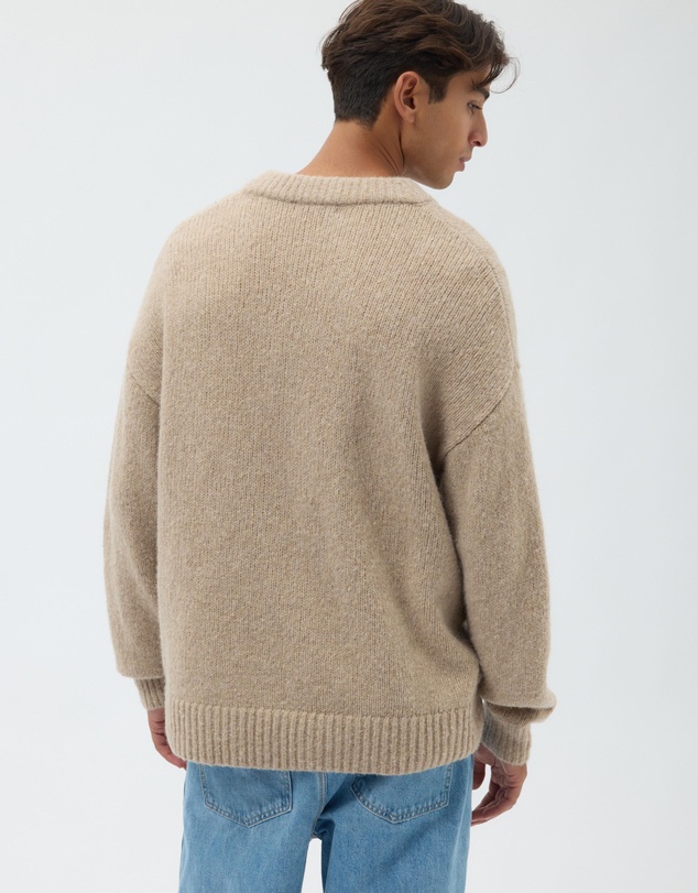 AERE - Wool Blend Slouched V-Neck Jumper