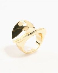 Lovisa - Gold Plated Statement Wave Ring