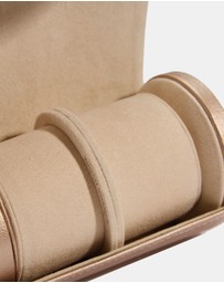 Wolf - Wolf Palermo Double Watch Roll+Pouch Rose Gold