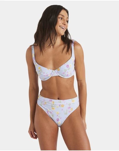 Roxy - Womens Wildflower Mid Bikini Bottom