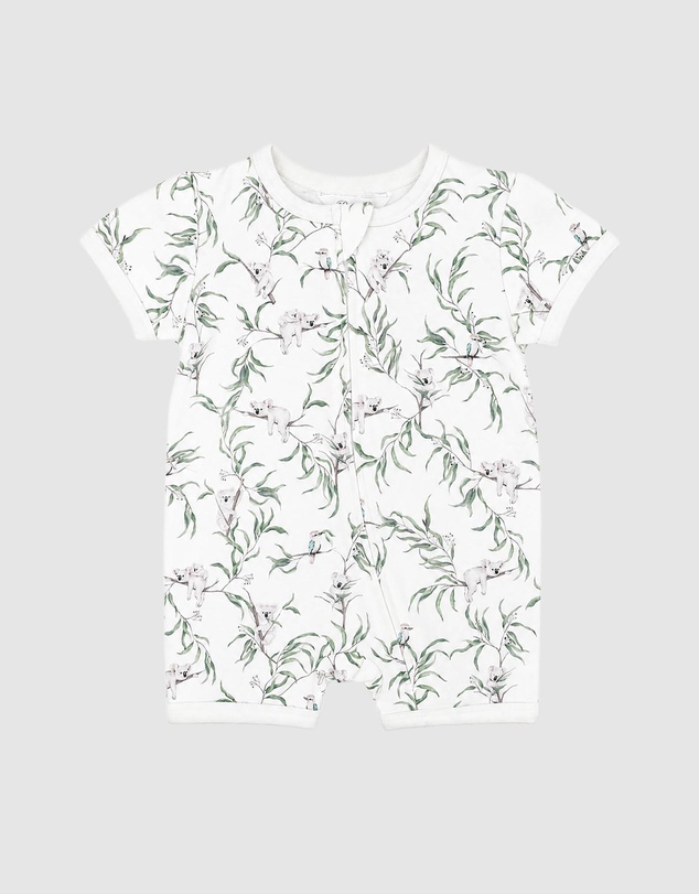 Bebe by Minihaha - Taylor Organic SS Zip Romper - Babies