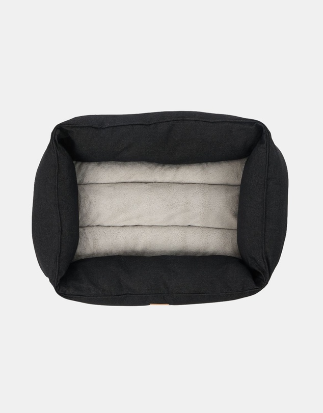 Mog & Bone - Bolster Dog Bed - Black Denim