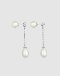 Elli Jewelry - Earrings Earjacket Drop Trend with shell core pearls in 925 sterling silver