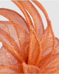 Max Alexander - Flower Orange Sinamay Fascinator Headband