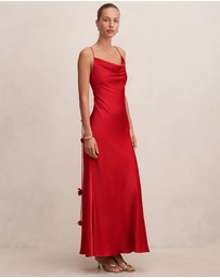 Forever New - Amery 3D Floral Satin Maxi Dress
