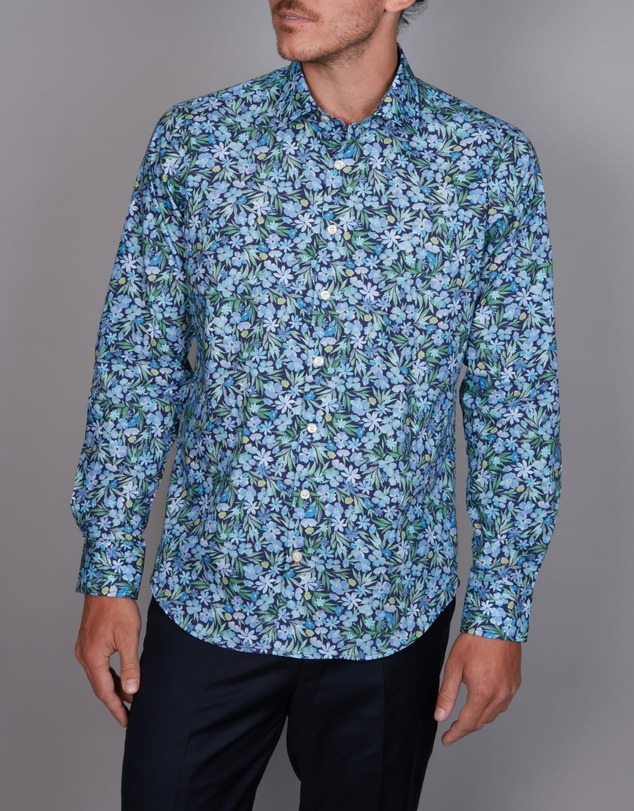 Simon Carter - Watercolour Garden Print Shirt