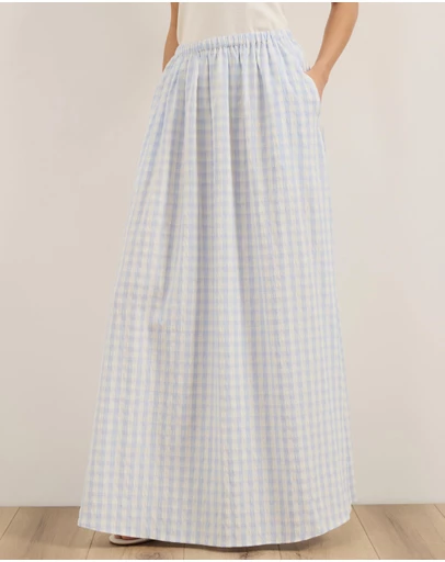 Atmos&Here - Stella Gingham Maxi Skirt