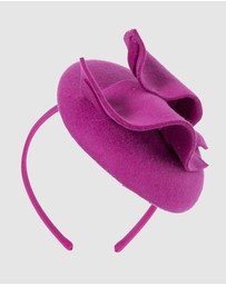 Max Alexander - Felt Winter Fuchsia Pillbox Fascinator