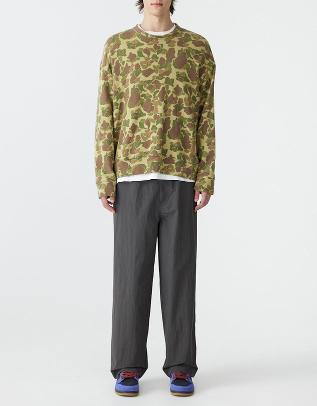 Bassike - Camo Slouch Crew Sweat