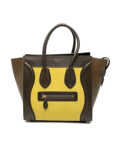 Pre-Loved by Azura Reborn - Pre-Loved Micro Tricolor Leather Luggage Tote