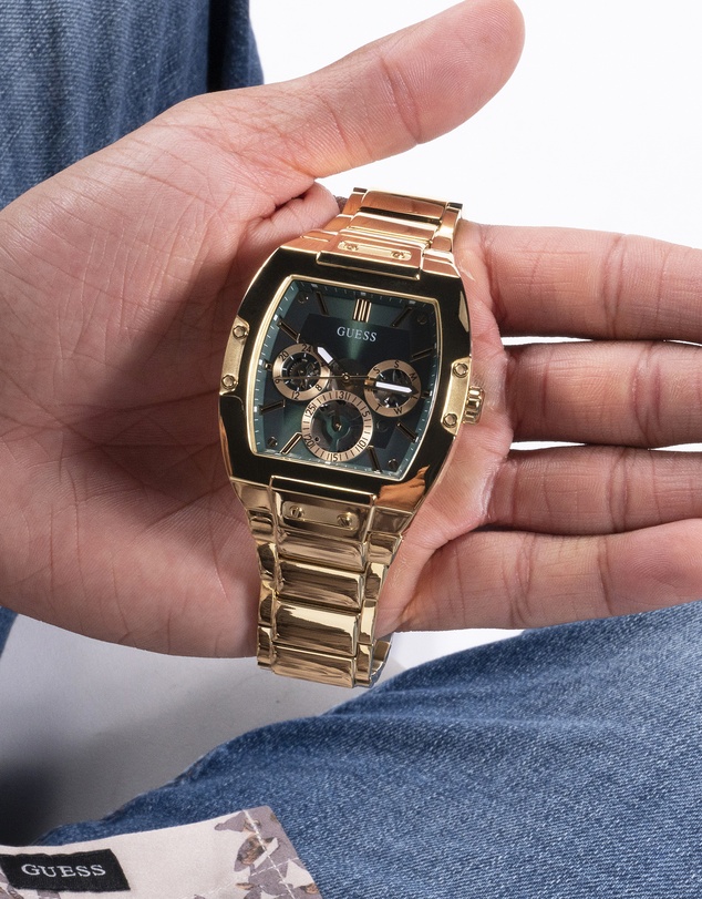 GUESS - Guess Phoenix Gold Tone & Green
