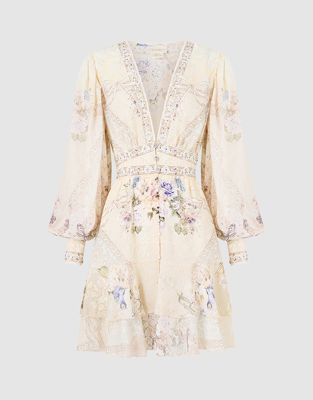 Camilla - Button Front Frill Dress