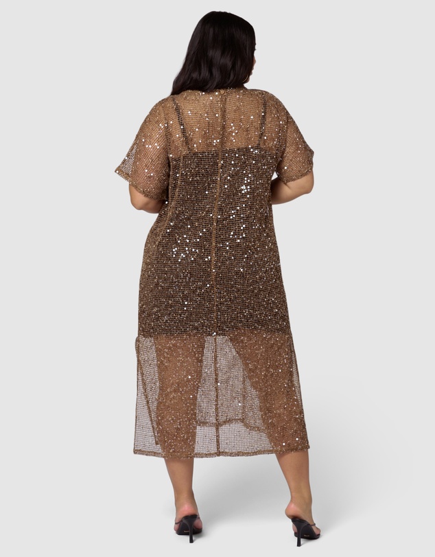Sunday In The City - Raw Crochet Sequin Dress