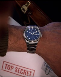 TIMEX - Q Timex® Continental Day and Date 39mm Stainless Steel Bracelet Watch