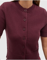 Seed Heritage - Textured Cotton Blend Cardigan